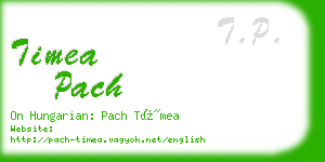 timea pach business card